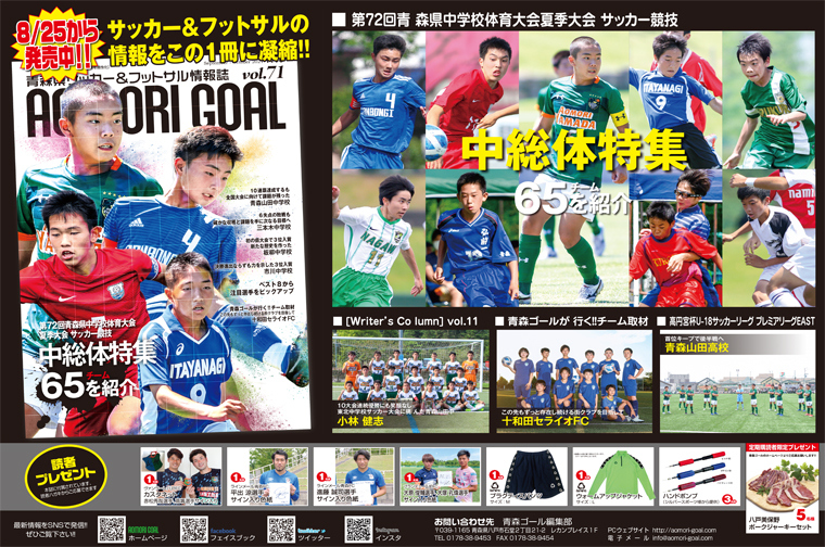青森ゴール Aomori Goal 青森県サッカー フットサルマガジン